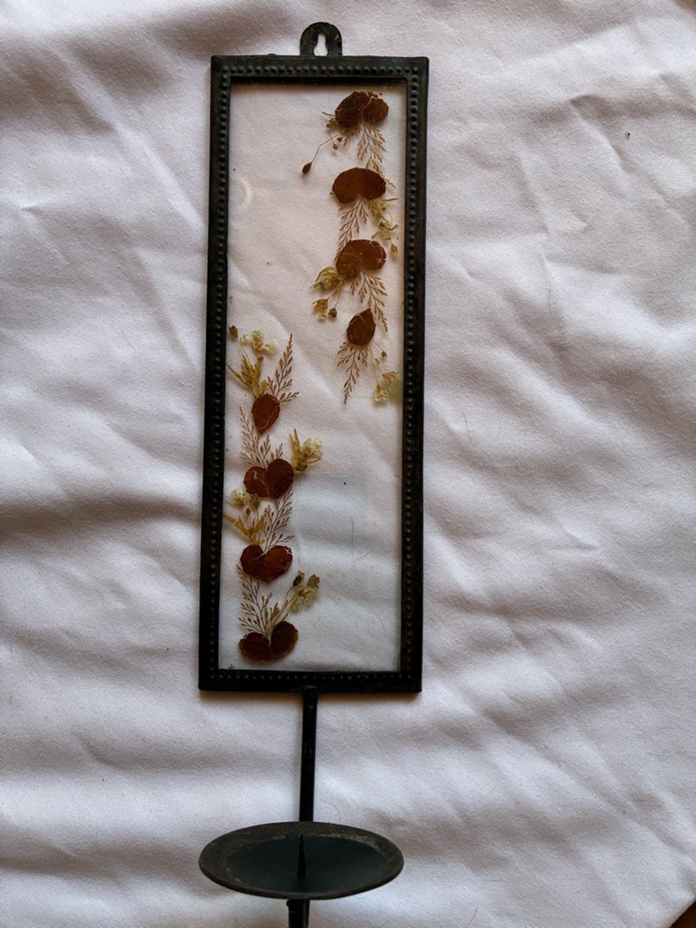 Lasting Impressions stained glass pressed real flower Hearts window candle Spike - Picture 10 of 11